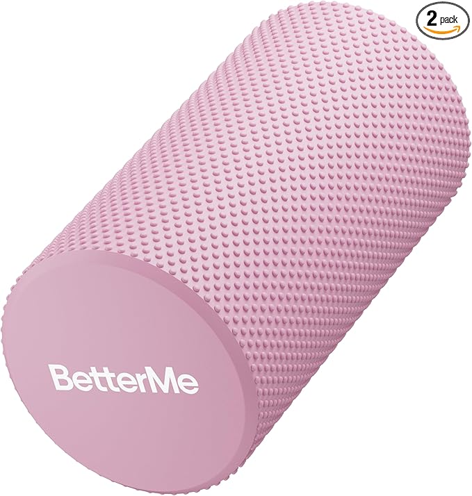 BetterMe Foam Roller for Muscle Recovery – High Density Exercise Roller for Back &Legs – Deep Tissue Massage Roller for Tension, Relief & Stretching (Raspberry Pink)