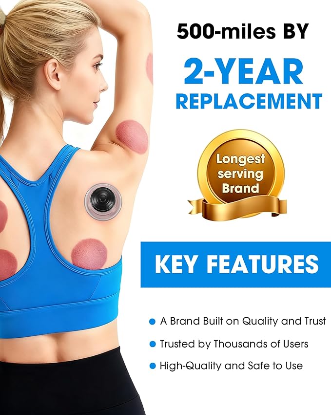 Cupping Kit for Massage Therapy, 2 Sizes Cupping Set, Unique Piston Design, Portable Massager for Studio & Home Use, Muscle Pain Relief, Myofascial Release, Cellulite Reduction (6 Pack)