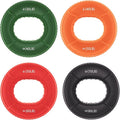 Hand Grip Strengthener Rings - 4 Pack Finger Exerciser Grip Strength Trainer Silicone Squeezer Gripper for Muscle Strengthening Training Forearm Grip Workout Stress Relief Rehabilitation 30LB-80LB