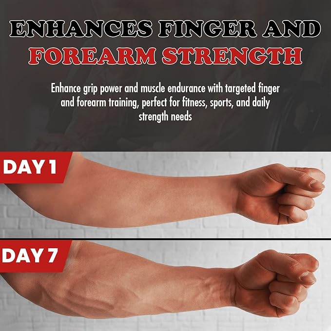 Adjustable Grip Strength Trainer Hand Gripper for Grip Strength, Forearm & Wrist Strengthener, Hand Exerciser for Strength Training & Therapy 11-220Lbs(5-100KG) | Red