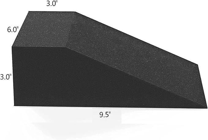 2 Pack Squat Wedge Blocks,Non Slip Professional Squat Ramp for Heel Elevated Squats Calf Raises Platform, Calf Stretcher, Balance, Pushup, Yoga Wrist Support, Pilates, Squat, Riser Block