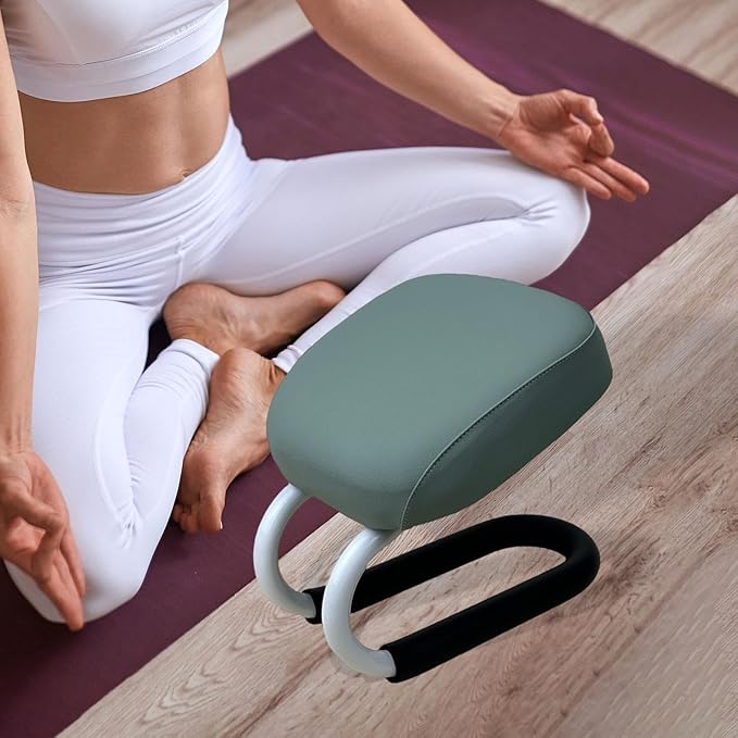 Kneeling Meditation Stool Seat Ergonomic Multipurpose PU Sponge Filled Meditation Bench Prayer Bench for Prayer Kneeler