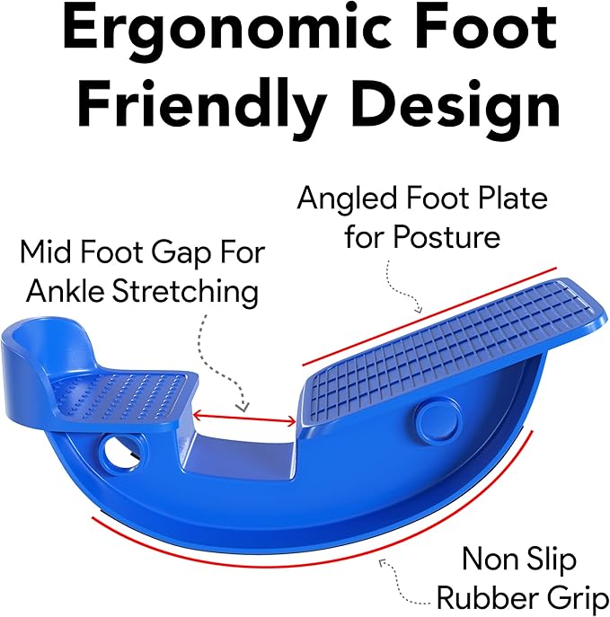 ProHeal Achilles Tendonitis Relief Foot Rocker - Calf Stretcher with Spiked Ball Massager - for Plantar Fasciitis - Calf, Foot, Heel, and Ankle Stretcher - Lower Leg Pain