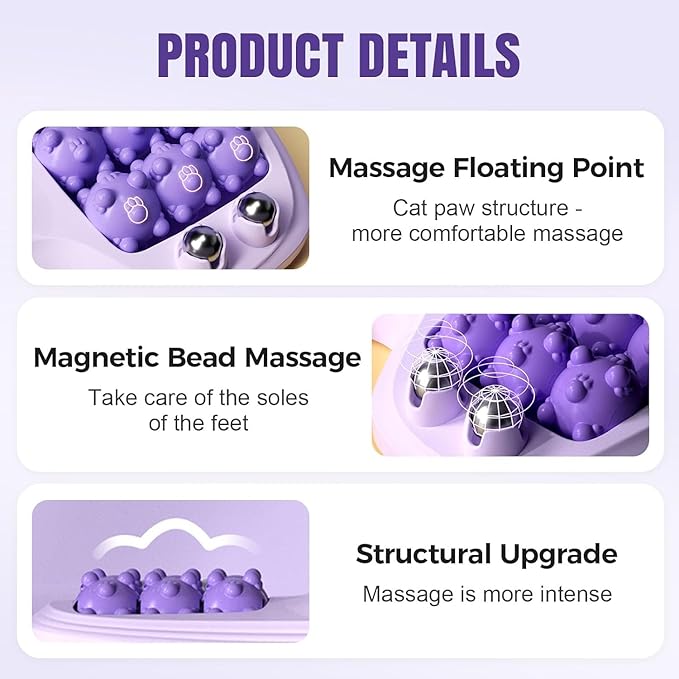 Portable Double Foot Massage Roller, 2025 New Dual Foot Massage Roller for Relieve Pain from Plantar Fasciitis, Portable Feet Massager Tool for Home Office Use (Orange)