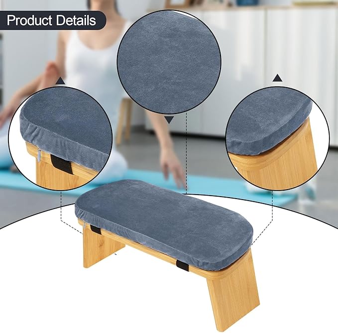 Yoga Meditation Bench Prayer Stool Portable for Extended Practice Kneeling Stool