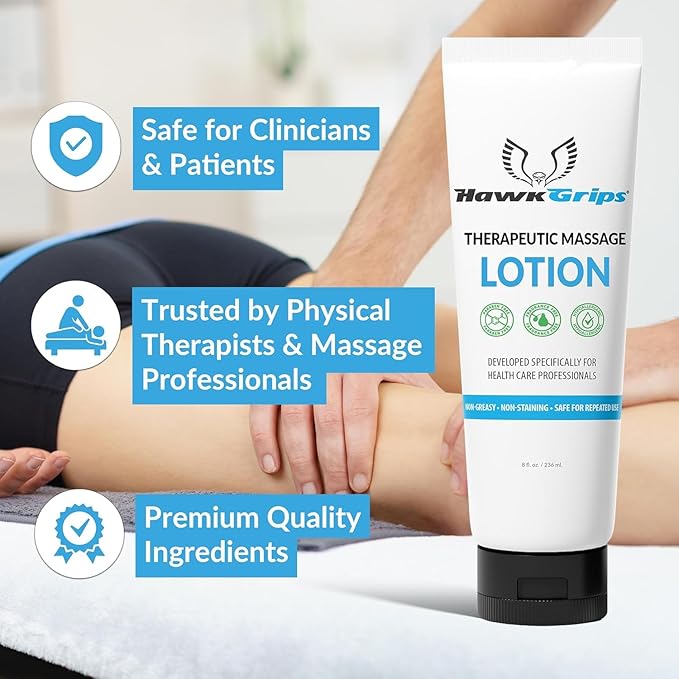 8oz Therapeutic Massage Lotion for Massage Therapy, Unscented, Professional, Scraper Tool Massage Lotion, Deep Tissue, Cupping Therapy, Non-Greasy, Non-Staining, Shea Butter, Pack of 6