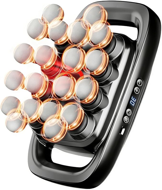 20 Head Massage Gun Deep Tissue Percussion Massager with 3 Modes&30 Intensities-Muscle Massage Gun for Back/Shoulder/Foot/Body/Hand Muscle Pain Relief,Birthday Gifts for Men Dad Husband