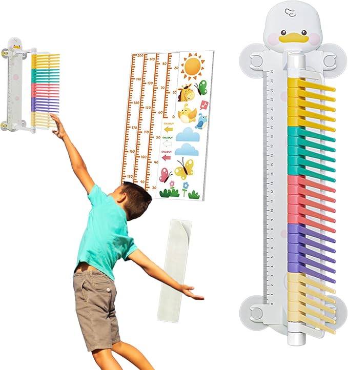 Vertical Jump Tool – Jump Height Trainer, Adjustable Test Stick, Kids Sports Pole | High Jump Measuring Device with Touch Indicator, Jump Accuracy for Training and Evaluation (ABS)