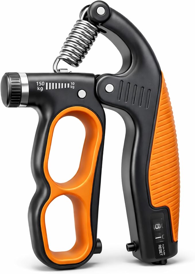 Grip Strength Trainer, 22-330Lbs Adjustable Resistance Forearm Strengthener, Hand Grip Strengthener with Counter, Heavy-Duty Grip Trainer for Wrist & Finger Exercise