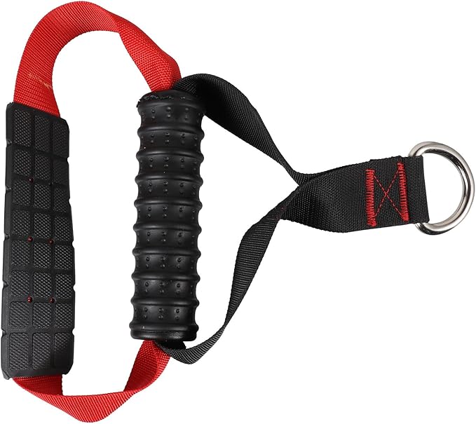Fitness Handle and Non-slip Exercise Grip for Home Resistance Bands, Pulldown Training Rope Attachment, Strength Training Equipment Accessory for Workout and Gym Use