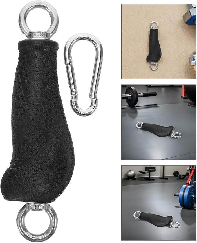 Kichvoe 2pcs Gym Handles Attachments Double Ring Fitness Equipment Handle Grips Heavy Duty Ergonomic Cable Machine Accessories for Strength Training and Pull-Down Workouts