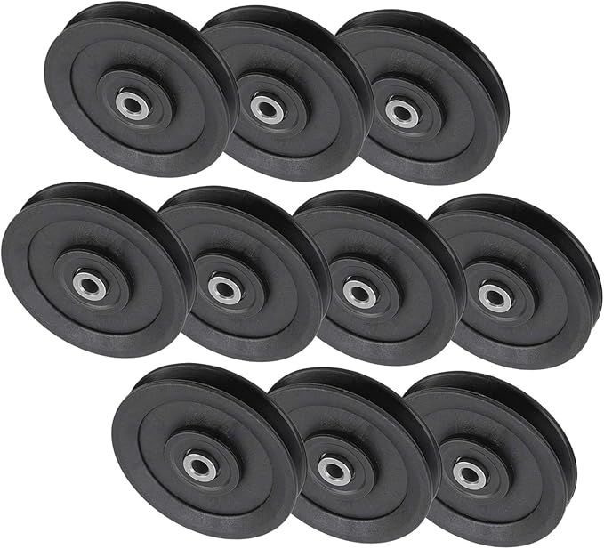 10pcs 115mm Nylon Fitness Bearing Pulley, Gym Accessory Strength Training Equipment, Home Gym Attachments with Iron Core, Durable Wear Pulleys for Health Club