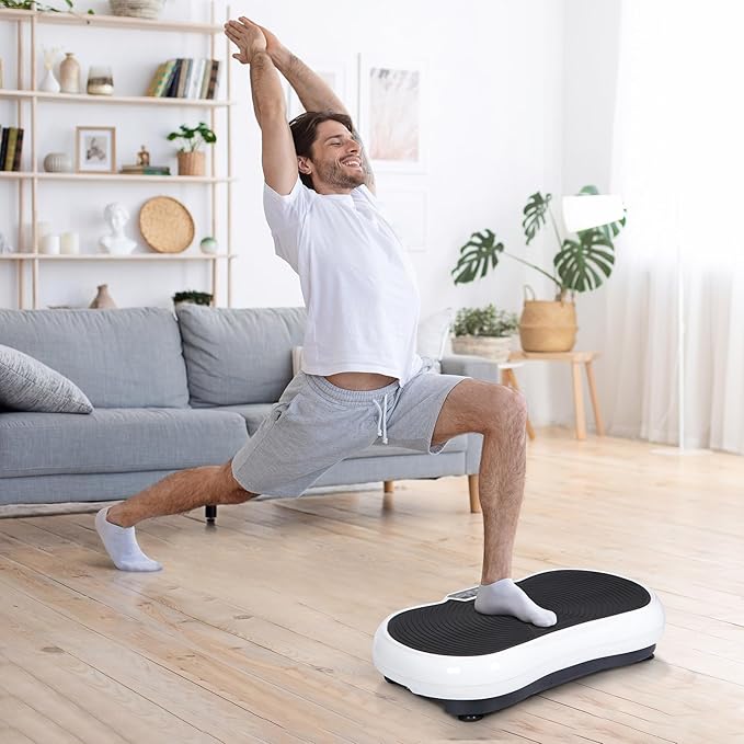 LEMY Vibration Plate Exercise Machine, Full Body Shaker with Bluetooth and Remote Control, Vibrating Plate Machine for Fitness, Training
