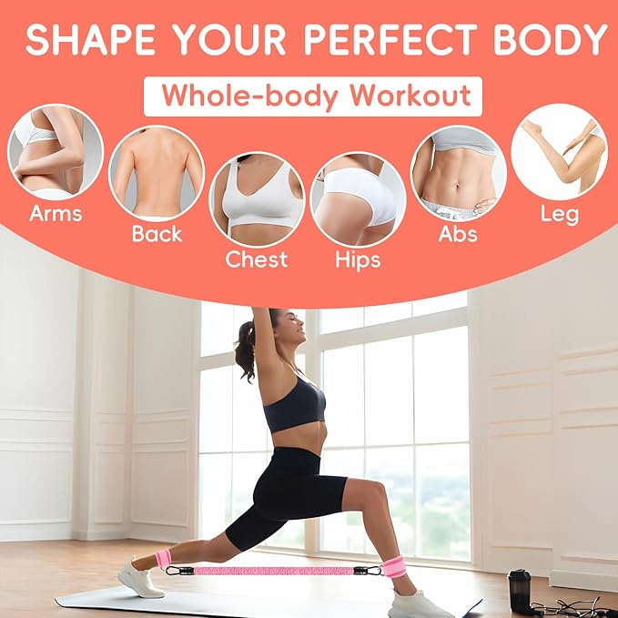 11 Pcs Ankle Resistance Bands with Cuffs, Glutes Workout Ankle Weights for Women Working Out, Exercise Bands Set with Ankle Straps for Leg Butt Exercise Equipment - Perfect for Home Workouts