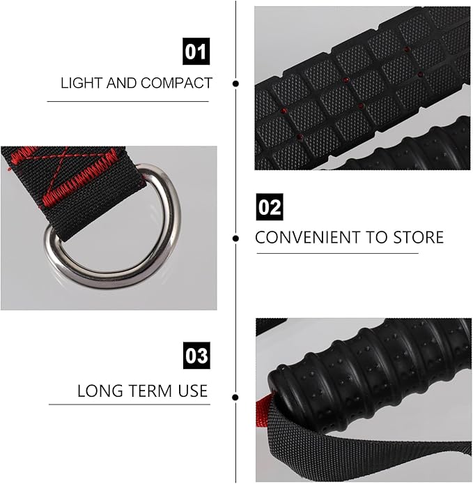 Sosoport Pull Rope Handle for Home Resistance Bands, Non-Slip Fitness Handle Grip Accessory for Arms Strength Training and Pulldown Exercises, DIY Exercise Equipment Attachment