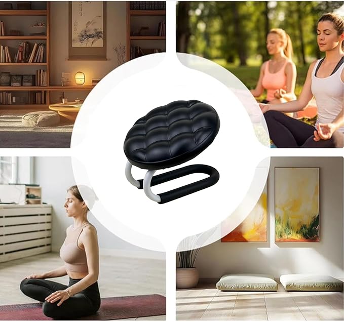 Prayer Bench - Ergonomic Kneeler Stool, Portable Meditation Seat, Comfortable Floor Cushion, Natural Wood Material | Versatile Relaxation Device for Office Zen Room and Home Practice