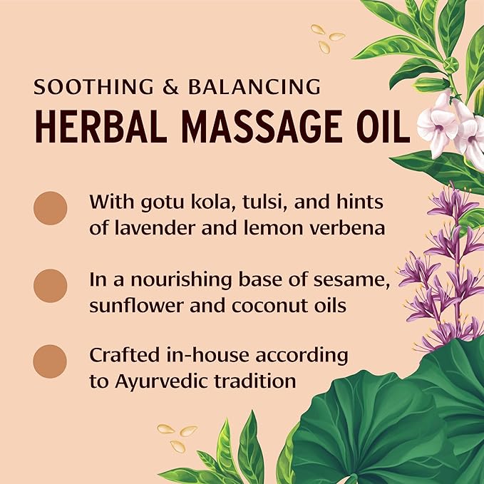 Banyan Botanicals Daily Massage Oil – Organic Ayurvedic Massage Oil – Balancing and Grounding – 24 oz – Non GMO Sustainably Sourced