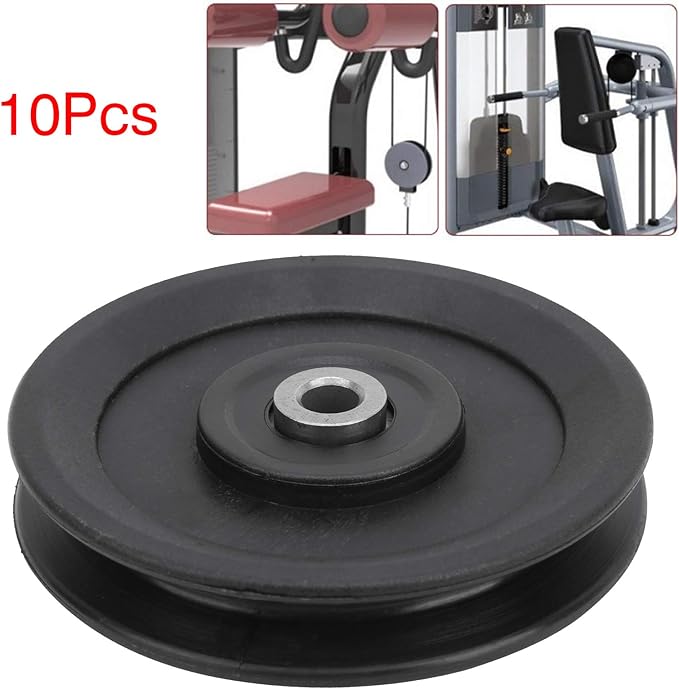 10pcs 115mm Nylon Fitness Bearing Pulley, Gym Accessory Strength Training Equipment, Home Gym Attachments with Iron Core, Durable Wear Pulleys for Health Club