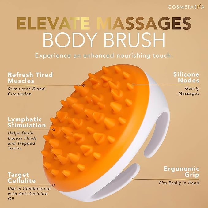 Cosmetasa Hot Cream Massage Gel with Massager Mitt- Natural and 87% Organic Cellulite Cream - Multi Use, Skin Toning for Joints and Muscle - 16.9 oz