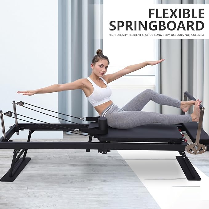 Pilates Reformer Machine, Yoga Studio-Grade Core Bed, Ideal for Home Workouts, Foldable Design, Space-Saving Pilates Equipment, Enhance Core Strength