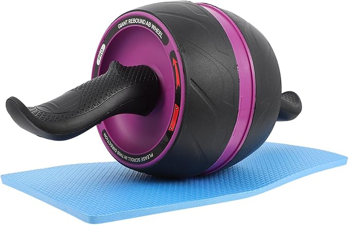 Ab Roller Wheel Fitness Roller for Core Workout, Portable Abs Abdominal Trainer Wheel with Automatic Rebound, Home Exercise Equipment for Men and Women