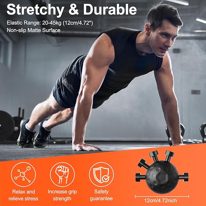 Grip Trainer - Adjustable Finger Grip for Hand and Forearm Strength Development for Musicians, Rock Climbers and Fitness Enthusiasts (Black)