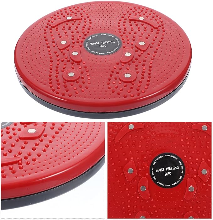 BESTonZON Waist Twisting Disc Fitness Twisting Board Red Compact Indoor Workout Tool for Core Strength and Slimming Exercise