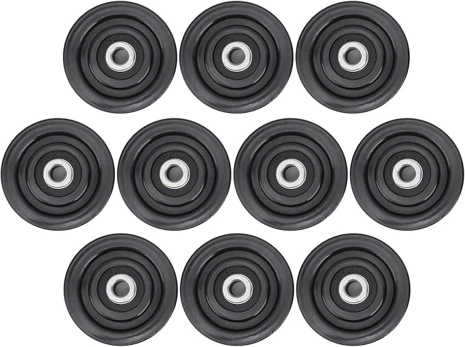 Alomejor 10pcs Nylon Iron Fitness Bearing Pulley Home Gym Attachments Exercise Strength Training Accessory