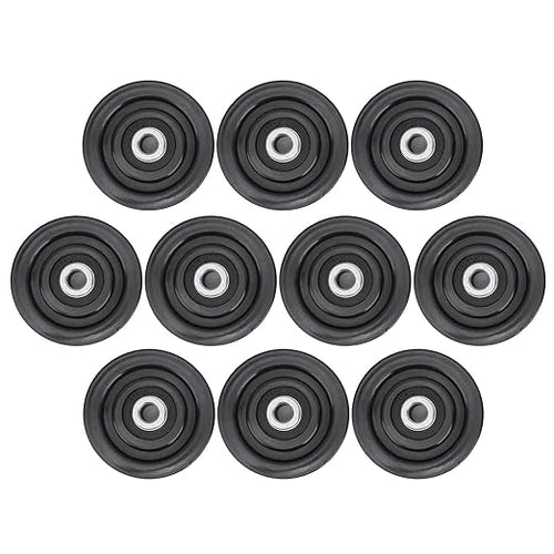 10PCS Fitness Bearing Pulleys – Nylon & Iron Home Gym Attachments for Exercise Strength Training Equipment (75mm)
