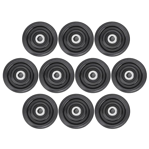 10PCS Fitness Bearing Pulleys – Nylon & Iron Home Gym Attachments for Exercise Strength Training Equipment (90mm)