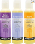 Plantlife Massage Oil 3-Pack - Absorbs Deeply into The Skin and is Circulated Throughout, Providing Optimum Benefit to The Mind and Body - Made in California 4 oz