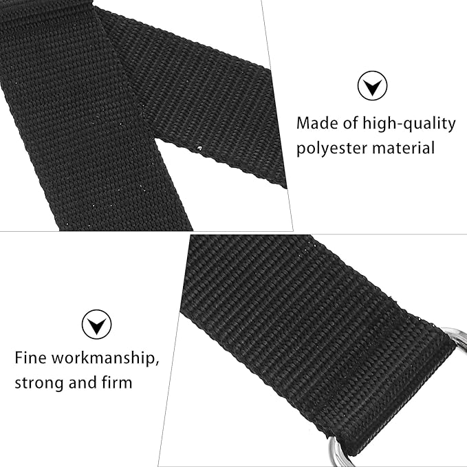 Alasum Fitness Pulley Hanger Straps 2pcs Black Heavy-duty Hanging Pulley Straps for Strength Training Equipment Attachments and DIY Fitness Swing Use