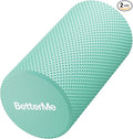 BetterMe Foam Roller for Muscle Recovery – High Density Exercise Roller for Back &Legs – Deep Tissue Massage Roller for Tension, Relief & Stretching (Subtle Mint)