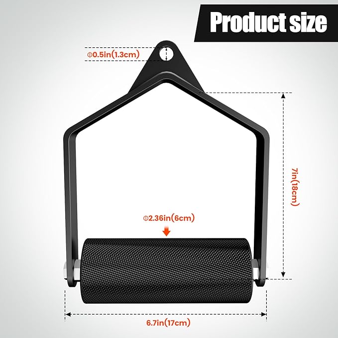 Pull Down Attachments for Gym, Grip Ø 2.36 in Arm Wrestling Exercise D Handle Cable Attachment, Single Arm Lifting Deadlift Handle Grip for Wrist Forearm and Grip Strength
