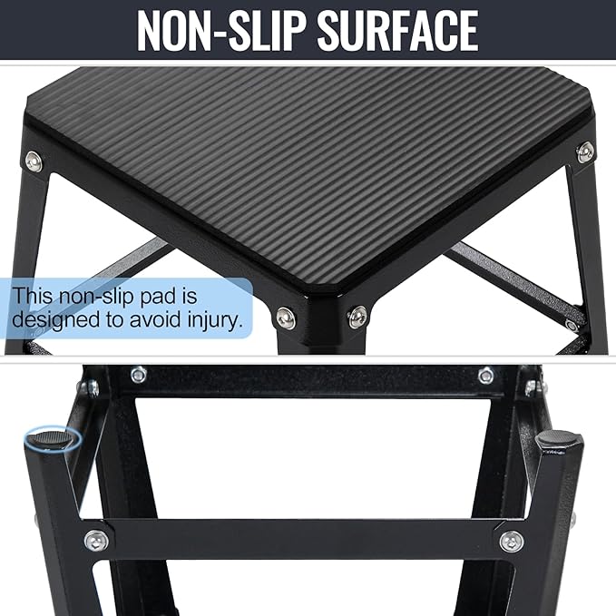 Plyometric Platform Box, Plyometric Box Jump Set for Home Gym Training, Crossfit, Conditioning, Strength Training (12/18/24/30 Inch)