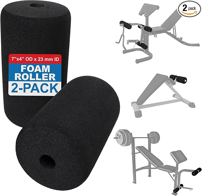 Ader Sporting Goods Foam Roller 7"x4" OD x 23mm ID Sold by Pair
