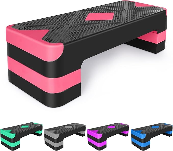 Adjustable Exercise Workout Aerobic Stepper Step Platform Trainer