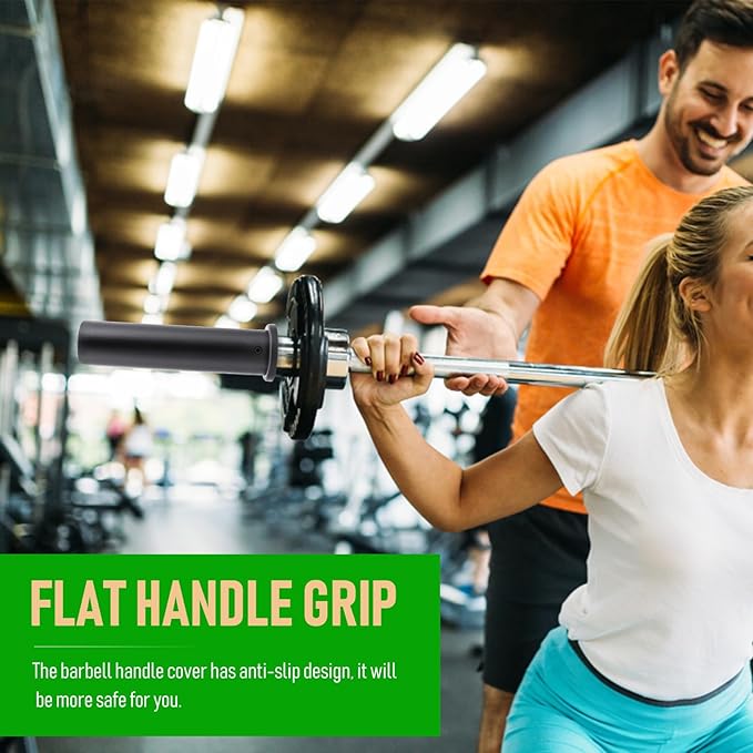 Barbell Handle Grip Plastic Sleeve Attachment Pp Anti-Fall Anti-Skid Flat Head 50mm X 200mm for Strength Training Gym Equipment