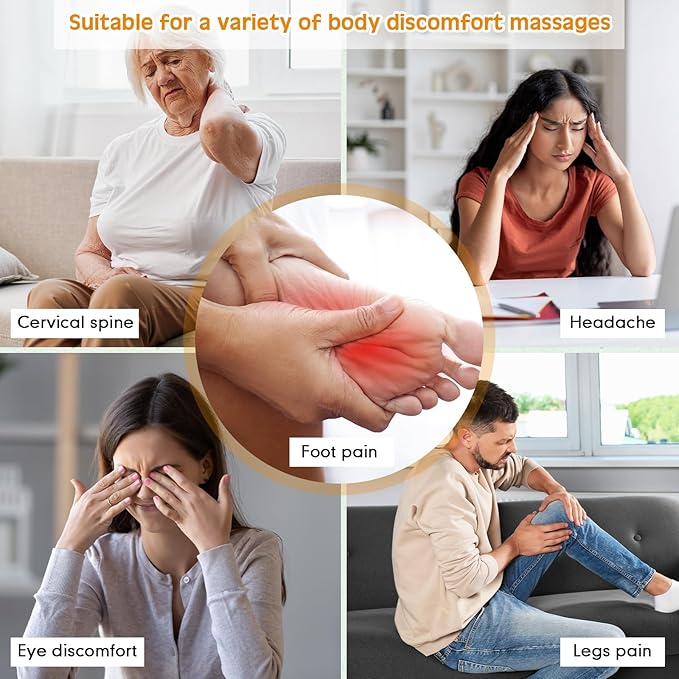 16 Pcs Reflexology Socks and Gloves with Tools Foot Reflexology Socks with Acupressure Gloves & 8 Pcs Massage Point Tools Foot Relief Acupressure Massager Set for Women and Men(Amber)