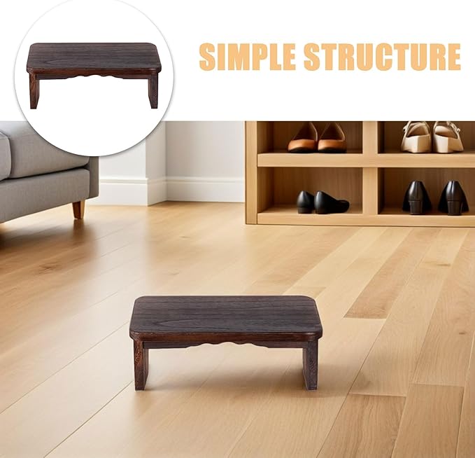Cabilock Meditation Bench: Prayer Kneeler Wooden Kneeling - Portable Zen Stool Solid Wood for Meditation Tearoom and Worship Church Use