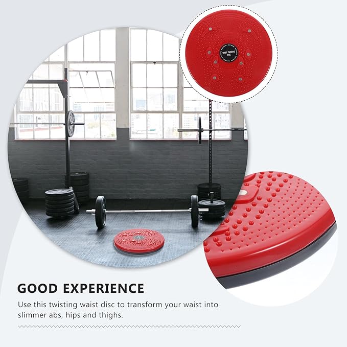 BESTonZON Waist Twisting Disc Fitness Twisting Board Red Compact Indoor Workout Tool for Core Strength and Slimming Exercise