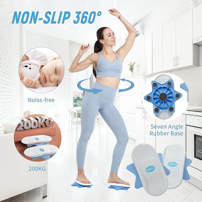 Ab Twister Board,Twister Exercise Board,Waist Twisting Disc-Ab Board Exercise,Twisting Stepper,Waist Trainer Trimmer,Ab Board-for Ab Exercise Abs Core,Slimming Waist Full Body Toning Workout Home Gym