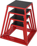 Adjustable Steel Plyometric Box Set – 12/18/24/30 Inch Stackable Step Platform for Home Gym Workouts – Non-Slip Design for Box Jumps, Step Ups & Full-Body Training