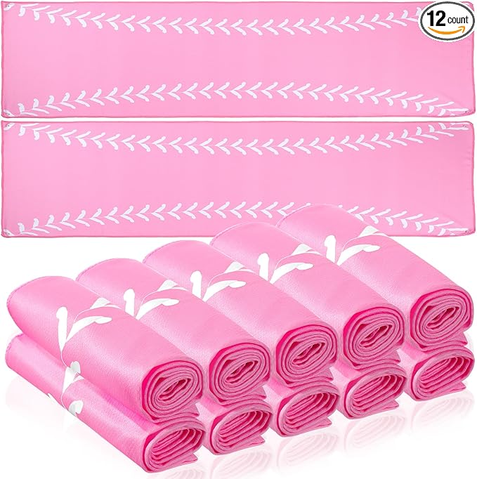 12 Pcs Cooling Towel Baseball Football Basketball Breathable Chilly Softball Soccer Ice Towel, 40"x12" Tennis Microfiber Accessories for Player