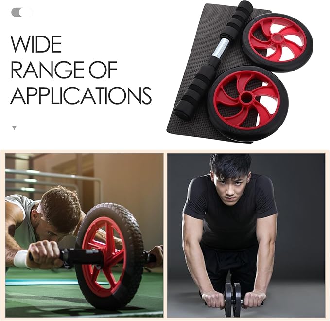 DOITOOL Ab Roller Wheel for Core Workout Quiet Fitness Abdominal Wheel with Non-slip Handles Home Gym Equipment for Indoor and Outdoor Abdominal Training
