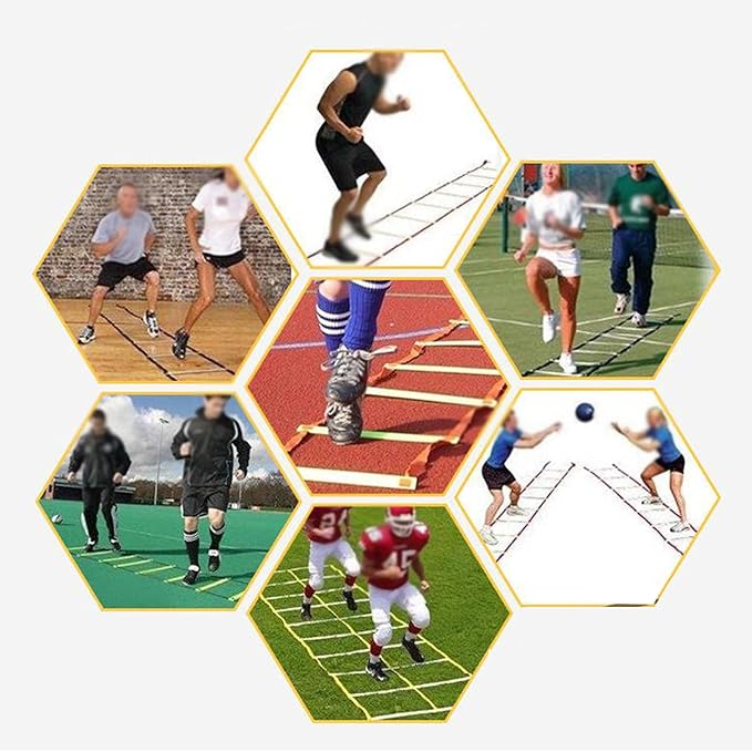Agility Ladder Adjustable Double Row Agility Ladder,Speed Training Equipment,Football Flexibility Training Jumping,for Outdoor Athletic Footwork, Sports Drills(Size:3M)