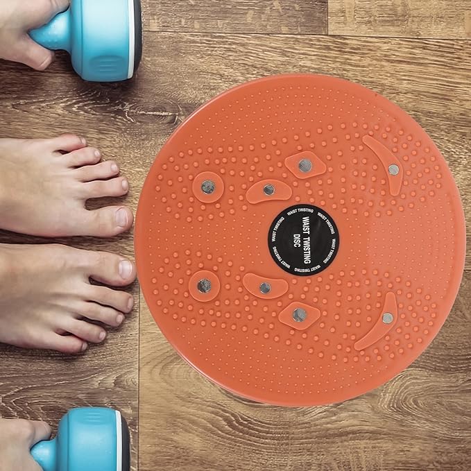 Twisting Waist Disc Slimming Massage Board Female Twisting Sports Equipment Orange Indoor Fitness Body Shaping Trainer for Home Exercise