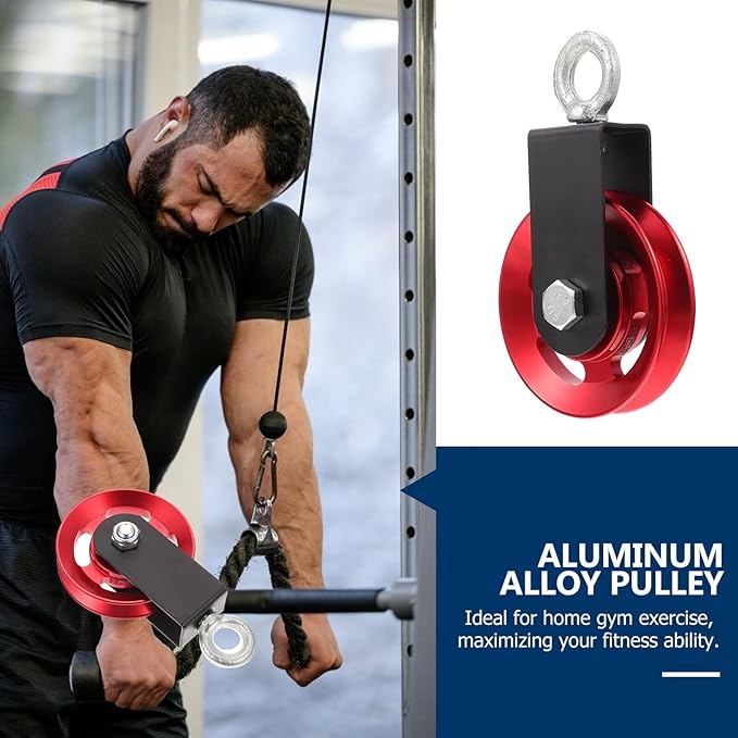 Veemoon Gym Cable Pulley Wheel Aluminum High Position Bearing Silent Pulley Fitness Training Equipment Attachment for Strength Workout Home Gym