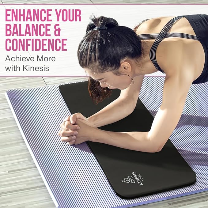 Knee Pad Cushion - Extra Thick 1 inch (25mm) for Pain Free Yoga - Includes Breathable Mesh Bag for Easy Travel and Storage (Does Not Include Yoga Mat)