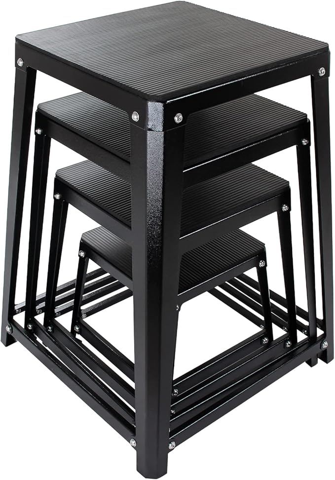 Plyometric Jump Box, 12/18/24/30 Inch Fitness Exercise Step Up Box for Home Gym, Step Exercise Platform for Workout & Strength Training
